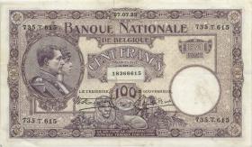 Belgien / Belgium P.095 100 Francs 27.3.1923 (3+) 