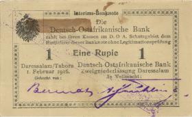 R.929w: Deutsch-Ostafrika 1 Rupie 1916 V3 Abklatsch (1) 