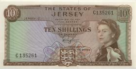 Jersey P.07 10 Shillings (1963) Serie C (1) 