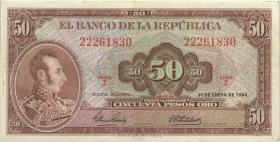 Kolumbien / Colombia P.402b 50 Pesos Oro 1964 (2) 