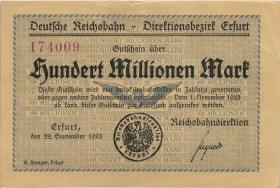 PS1205 Reichsbahn Erfurt 100 Million Mark 1923 (2) 