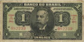 Brasilien / Brazil P.110B 1 Mil Reis L.1923 (3) 