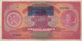 Slowakei / Slovakia P.02s 500 Korun 1939 Specimen (3) 