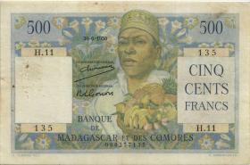 Madagaskar P.047a 500 Francs 1951 (3) 