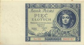 Polen / Poland P.072 5 Zlotych 1930 (1-) 