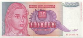 Jugoslawien / Yugoslavia P.126r 1.000.000.000 Dinara 1993 ZA (1) 