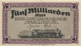 Notgeld Henschel & Sohn 5 Milliarden Mark 1923 (2) 