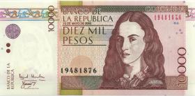 Kolumbien / Colombia P.453c 10.000 Pesos 10.5.2002 (1) 