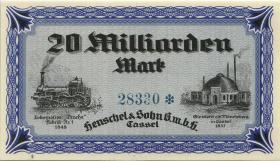 Notgeld Henschel & Sohn 20 Milliarden Mark 1923 (1) 