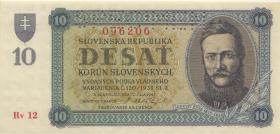 Slowakei / Slovakia P.06s 10 Korun 1943 Specimen (1) 