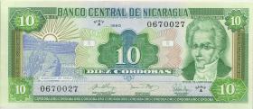 Nicaragua P.175 10 Cordobas 1990 (2) 00004116 