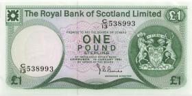 Schottland / Scotland P.336a 1 Pound 10. Januar 1981 (1) 