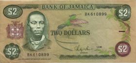 Jamaika / Jamaica P.069b 2 Dollars 1987 (3) 