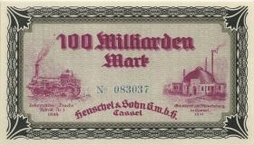 Notgeld Henschel & Sohn 100 Milliarden Mark 1923 (1) 