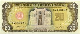 Dom. Republik/Dominican Republic P.120c 20 Pesos Oro 1988 (1) 