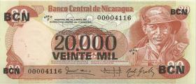 Nicaragua P.147 20.000 Cordobas 1987 (1) 00004116 