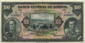 Bolivien / Bolivia P.125 100 Bolivianos L. 1928 (2+) 