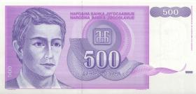 Jugoslawien / Yugoslavia P.113F 500 Dinara 1992 ohne Rückseite (1) 