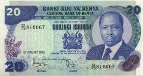 Kenia / Kenya P.21b 20 Shillingi 1982 (1-) 