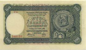 Slowakei / Slovakia P.11s 100 Kronen 1940 Specimen 2. Auflage (1) 