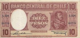 Chile P.111 10 Pesos = 1 condor (1947-1958) (2) 