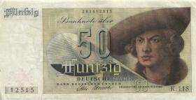 R.254 50 DM 1948 Bank Deutscher Länder K.118 (3+) 3-stellig 
