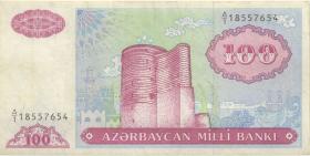 Aserbaidschan / Azerbaijan P.18a 100 Manat (1993) (3) 