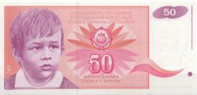 Jugoslawien / Yugoslavia P.107B 50 Dinara 1991 ohne Nr. (1) 