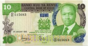 Kenia / Kenya P.20b 10 Shillingi 1982 (1/1-) 