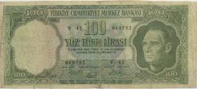 Türkei / Turkey P.176 100 Lira L.1930 (1962) (4) 