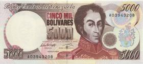 Venezuela P.075a 5000 Bolivares 1994 (1) 