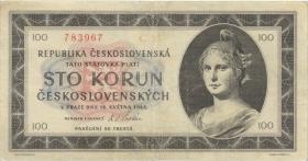 Tschechoslowakei / Czechoslovakia P.067a 100 Kronen 1945 (3) 