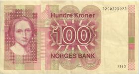 Norwegen / Norway P.43a 100 Kronen 1983 (3) 