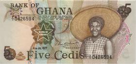 Ghana P.15b 5 Cedis 4.7.1977 (1) 