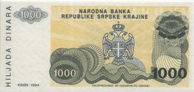 Kroatien Serb. Krajina / Croatia P.R30 100.000 Dinara 1994 ohne Kenn-Nummer (1) 