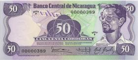 Nicaragua P.140 50 Cordobas 1984 (1) low number 