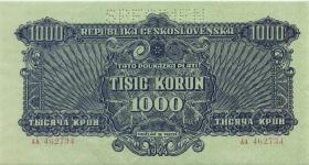 Tschechoslowakei / Czechoslovakia P.050s 1000 Kronen 1944 (1) Specimen 