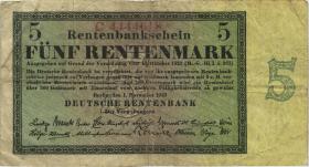 R.156b 5 Rentenmark 1923 (3/3-) Serie C 