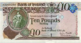Nordirland / Northern Ireland P.087a 10 Pounds 2013 AA 000280 (1) 