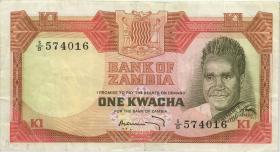 Sambia / Zambia P.16 1 Kwacha 1972 (1973) (3) 