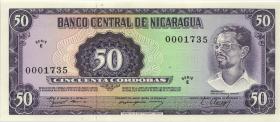 Nicaragua P.131 50 Cordobas 1979 0001735 (1) low number 
