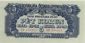 Tschechoslowakei / Czechoslovakia P.046s 5 Kronen 1944 (1) Specimen 