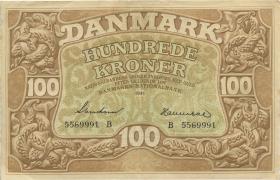 Dänemark / Denmark P.33c 100 Kroner 1941 U.1 (2) 