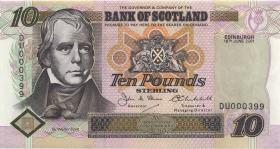 Schottland / Scotland P.120d 10 Pounds Sterling 2001 DU 000399 (1) 