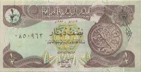 Irak / Iraq P.078a 1/2 Dinar 1993 (1) 