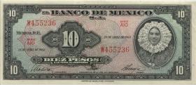 Mexiko / Mexico P.058j 10 Pesos 1963 (3+) 