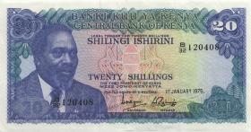 Kenia / Kenya P.13b 20 Shillings 1975 (2) 
