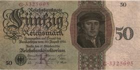 R.170a: 50 Reichsmark 1924 (3/2) 