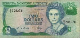 Bermuda P.34b 2 Dollars 1989 (3) 