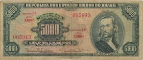 Brasilien / Brazil P.174c 5.000 Cruzeiros (1964) (4) 